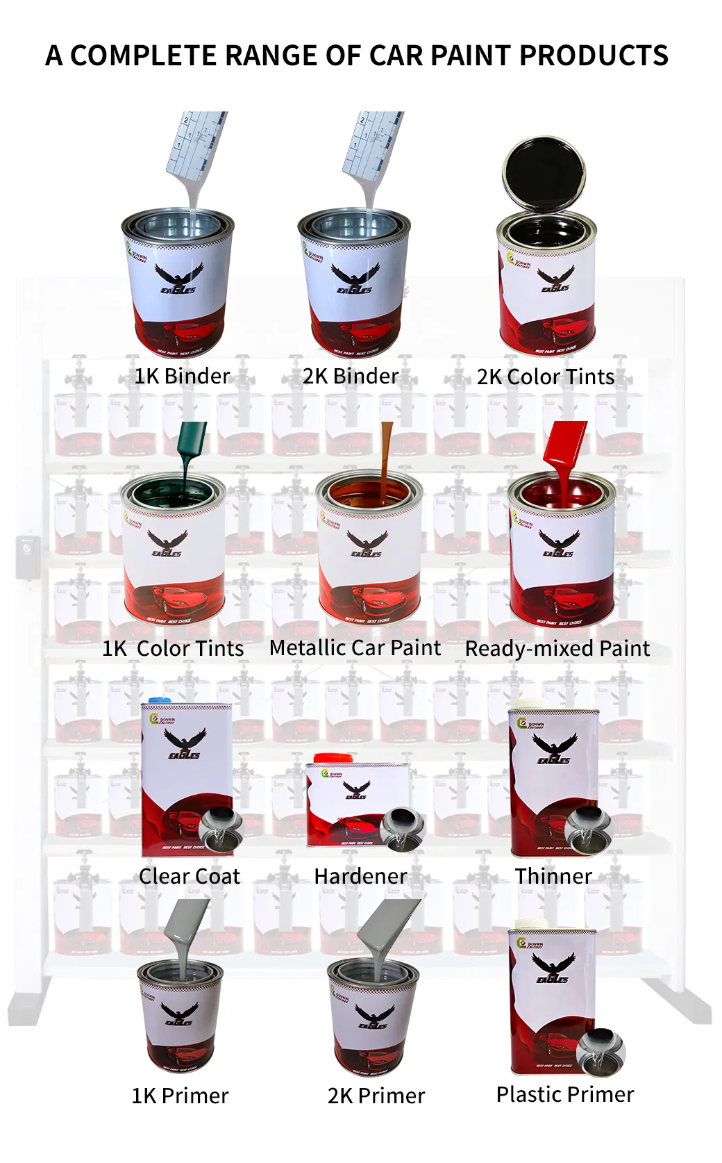 2K Car Paint Base Clear Coat Car Paint Varnish