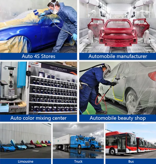 Akzo Nobel Spray Application Method Booth Price Super Hydrophobic Rapicoat Supplier Strong Coverage Factory High Quality Automotive 1K Basecoat Car Paint