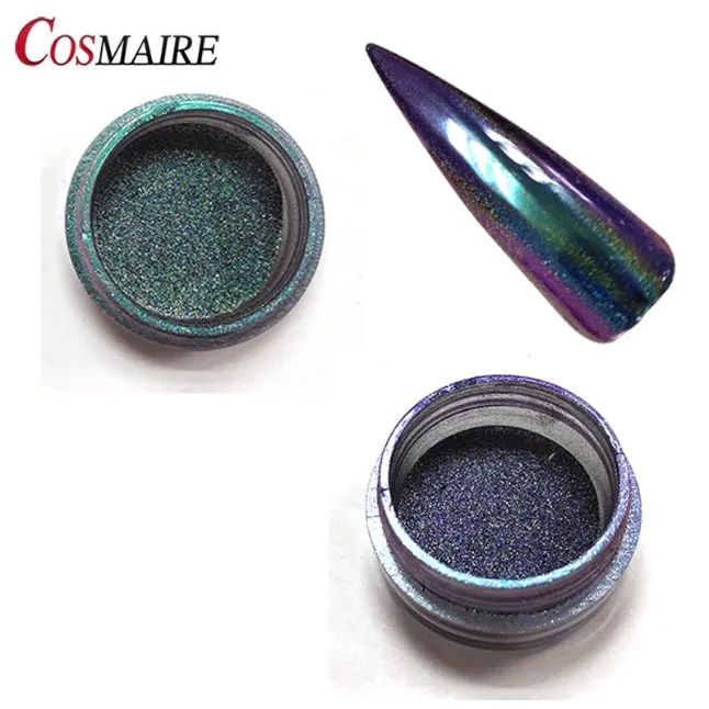 Best Selling Colorful Nail Pigment Chrome Holographic Chameleon Nail Powder