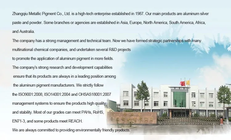 Bright Metallic Pigment Aluminum Paste for Automotive Paint and Coating