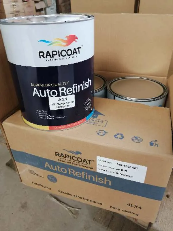 Car Paint Excellent Hiding Power 1K Basecoat Deep Black Automotive Spraying Coating for Body Repair