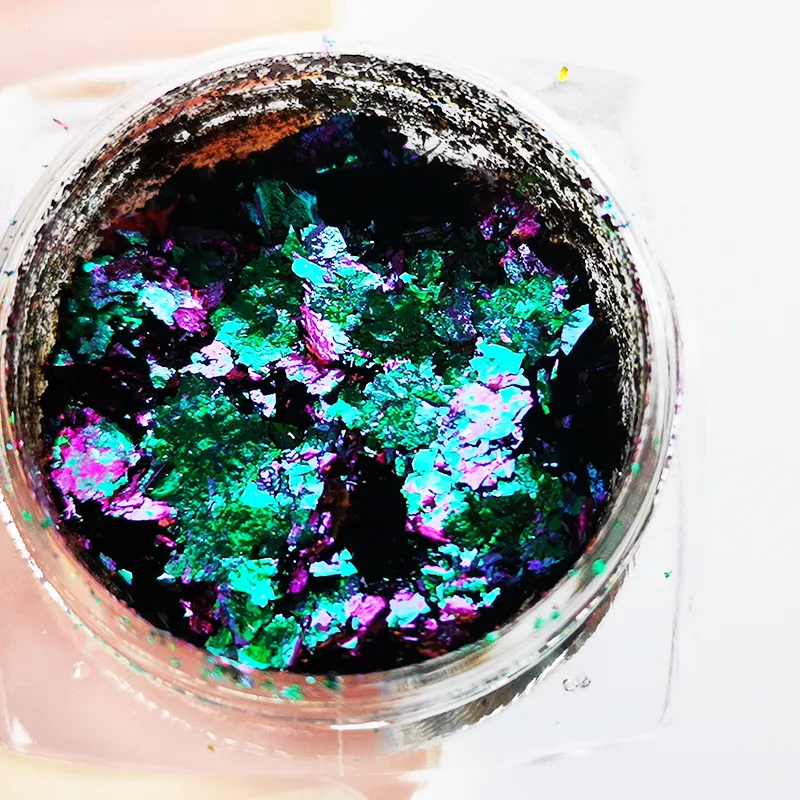 Chameleon Nail Glitter Powder Decoration Cameleon Color Change Flakes Powder