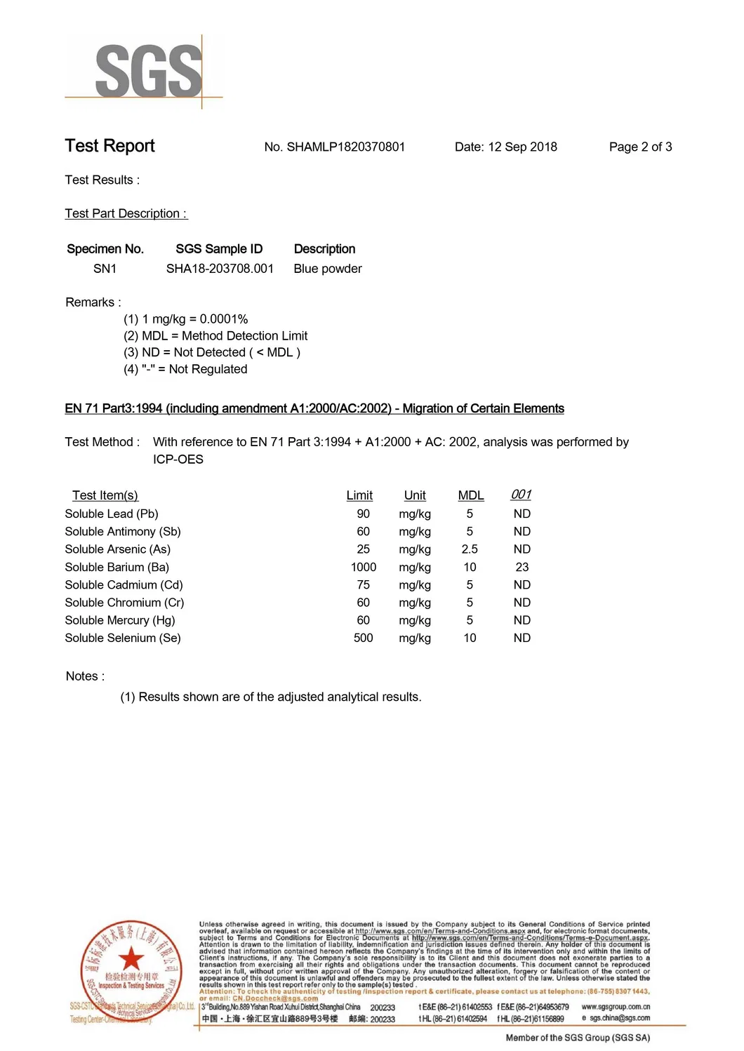 Construction Material Such as Tile Roof Application Ultramarine Blue Pigment