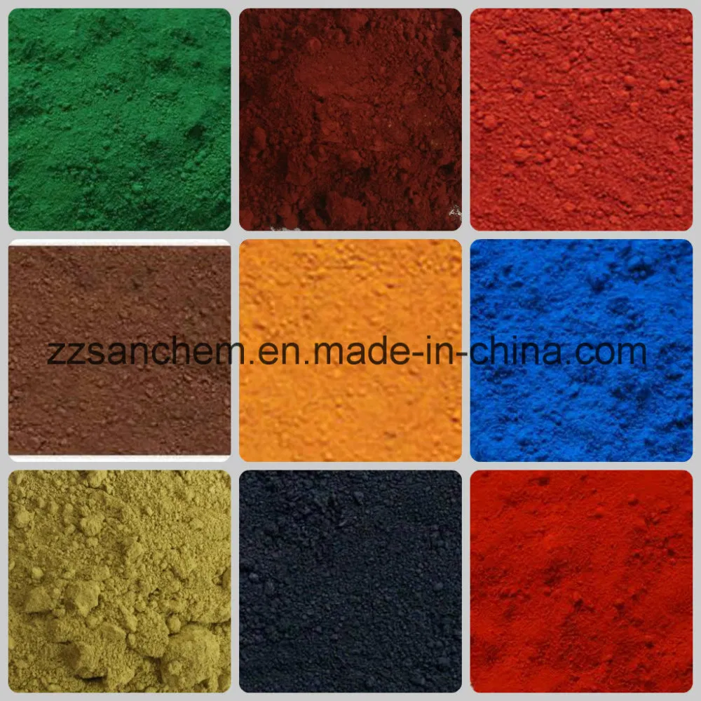Factory Pigment Yellow or Red Iron Oxide in Paver Brick Concrete
