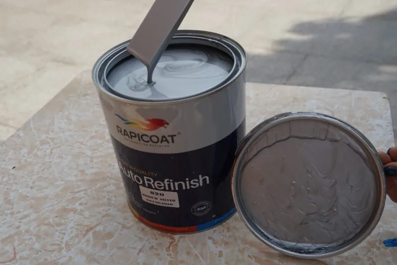 High Quality Car Body Rapicoat Brand Repair Automobile Paint 2K Acrylic Auto Detail Car Spray Silver Gray Metallic Car Paint