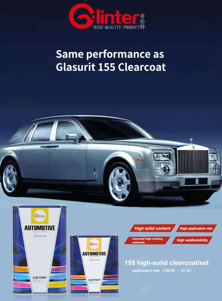 Hot Selling Acrylic Auto Paints High Quality Popular Car Paint HS Standard Drying 155 Hardener