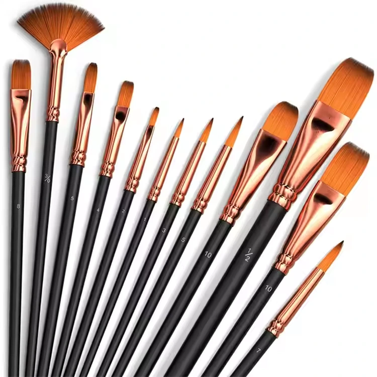  Plastic Handle Nylon Paint Brush