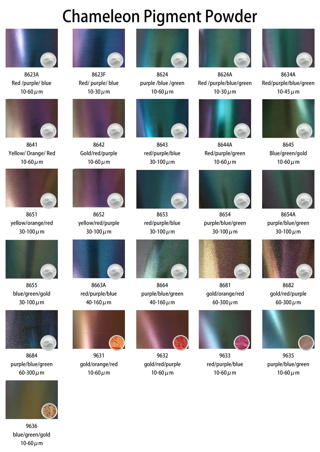 Industrial Super Resin Chameleon Pigment Powder Paint for Cars