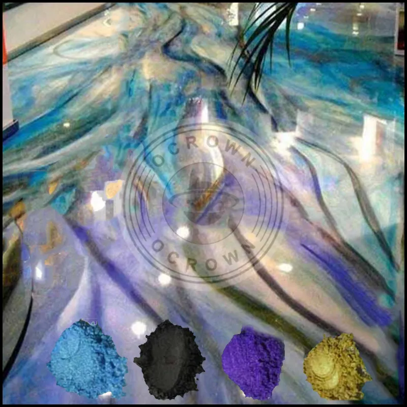 Ocrown Resin Art Metallic Epoxy Pigment Powder for Floor Coating