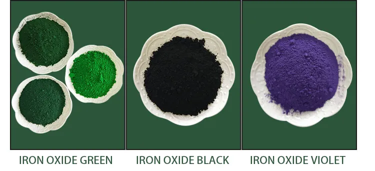 Pigment Red/Yellow/Black/Green/Blue Iron Oxide for Cement