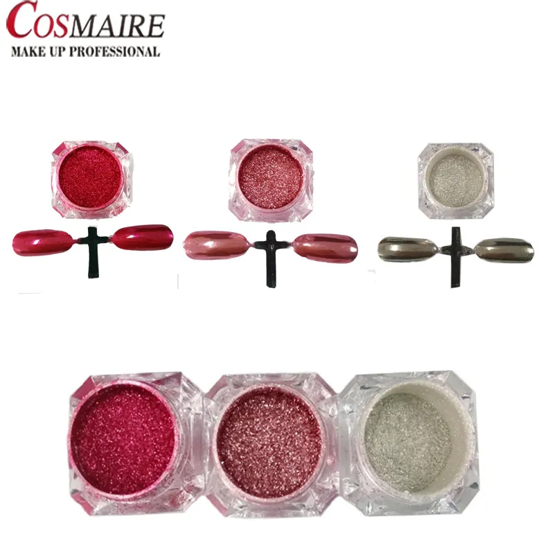 Romantic Rose Date Chrome Gold Rose Metallic Nail Polish Powder